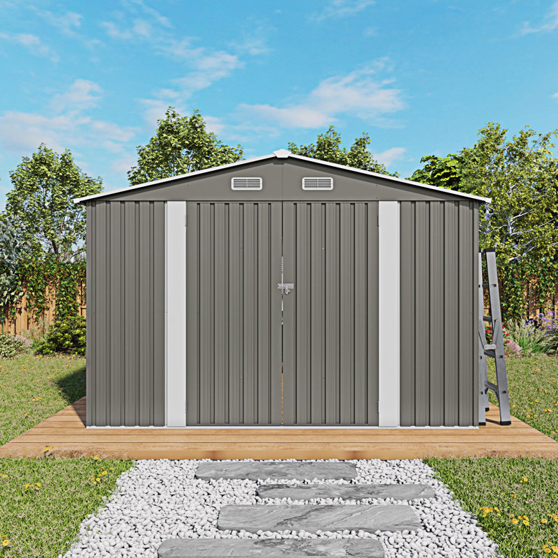 Remise de rangement extérieure avec porte double, Green