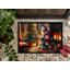 Paillasson Old English Sheepdog and Santa Claus-112753757