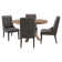 60 In. Round Dining Table With 4 Upholstered Chairs