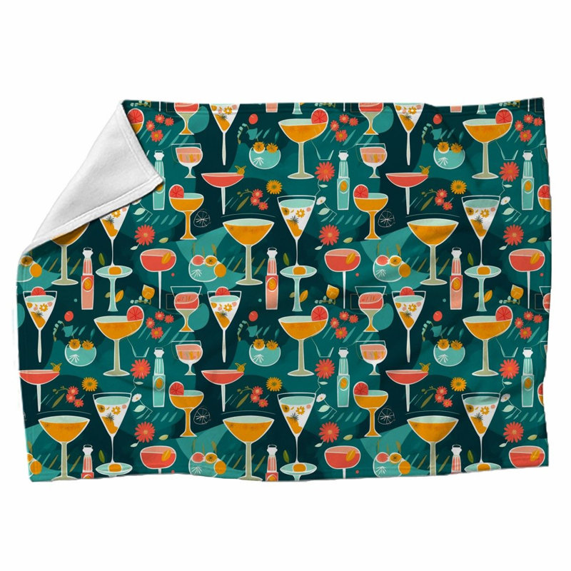 Machine Printed Throw Blanket, 51" W x 60" L