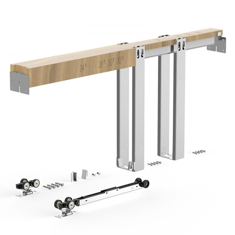 Ensemble de cadre de porte à gousset Ensemble de porte à gousset pour porte en acier de 24 à 32 po de largeur et 80 po de hauteur