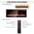 36 Inch Recessed Ultra Thin Tempered Glass Front Wall Mounted Electric Fireplace With Remote And Multi Color Flame & Emberbed, Led Light Heater