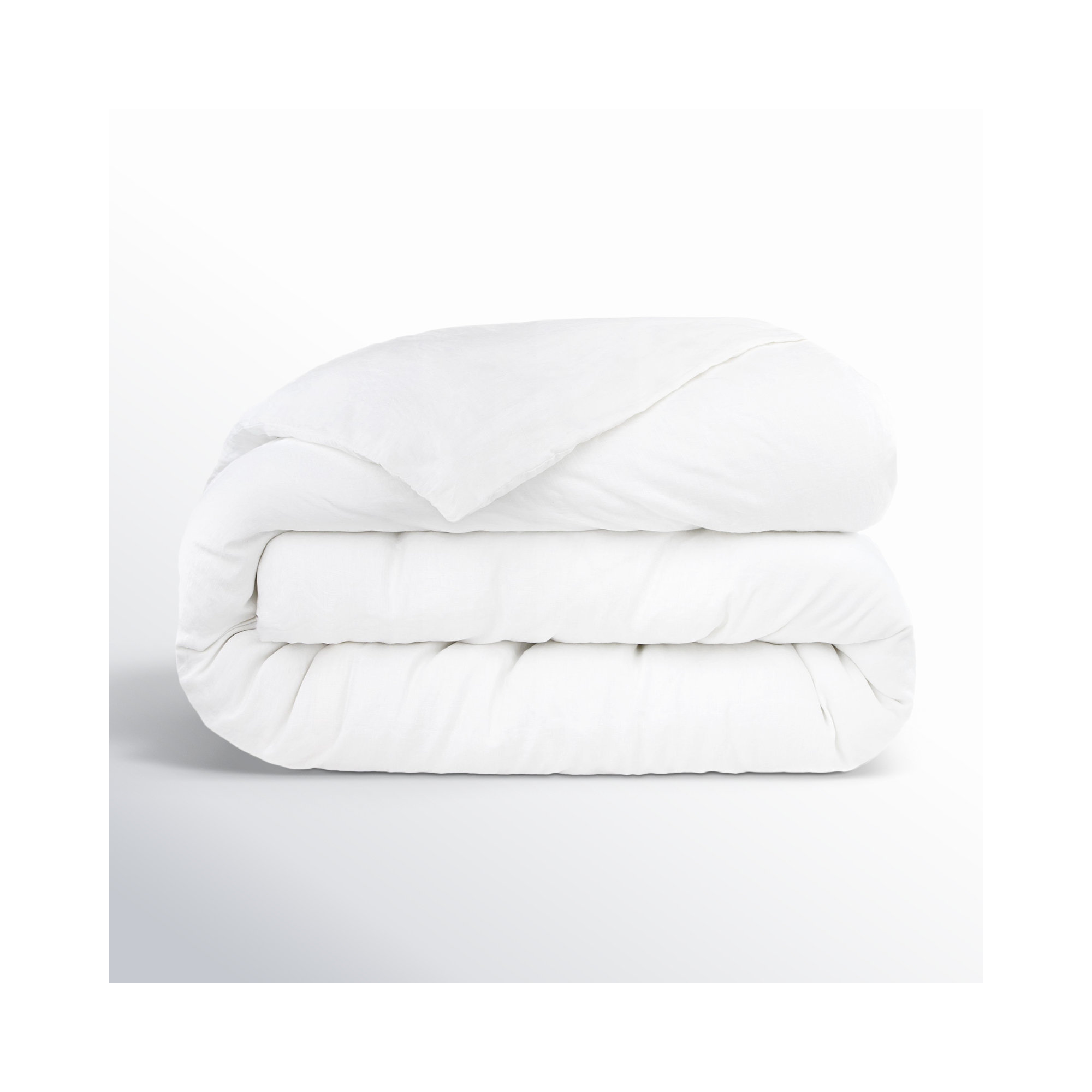 100% French Linen Duvet Cover, King Duvet Cover, White
