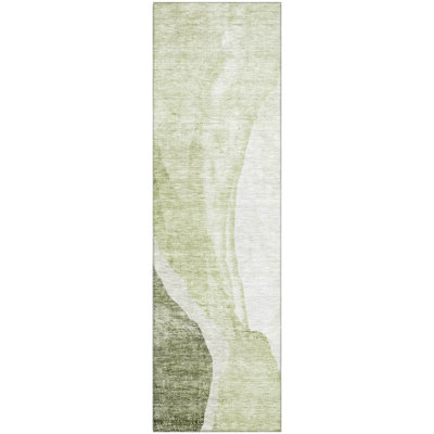 Premium Machine Washable Prisco Olive Rug