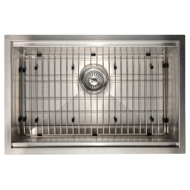 Garmisch Stainless Steel 27" L x 18" W Undermount Kitchen Sink with Basket Strainer