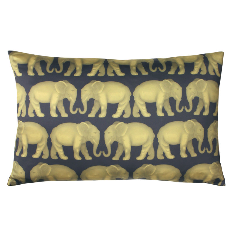 Rectangular Lumbar Pillow Cover, Navy