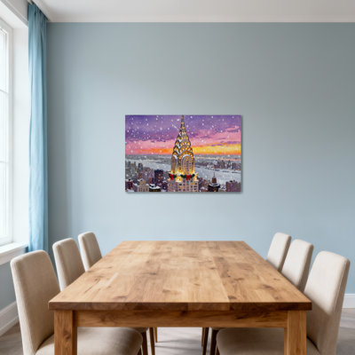 Noël, coucher de soleil, neige