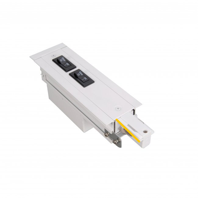 Recessed Flanged Current Limiter Track, White