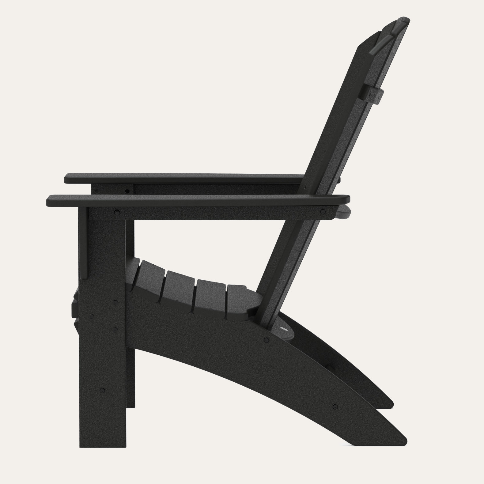 POLYWOOD® Nautical Adirondack Chair, Black