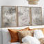 30 "x 20" Gilded Whispers, ensemble de 3 impressions sur toile dans un cadre en chrome poli-99068639-99068638
