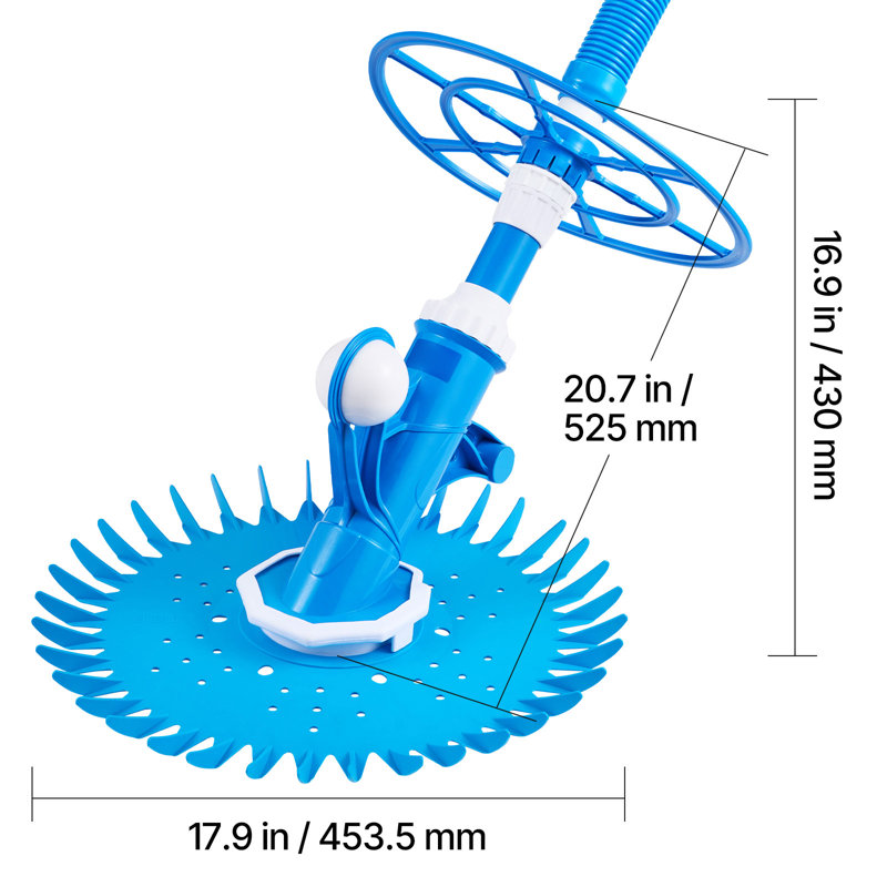 Suction Pool Cleaner, Automatic Pool Vacuum Cleaner, Suction Side Automatic Pool Cleaner, Suction Vacuum Pool Sweeper with 12 Hoses, for In-ground Pool and Above-ground Pool Up to 20 x 35 ft