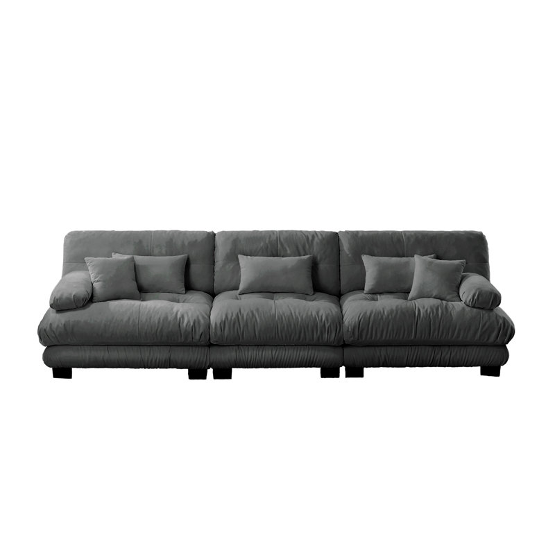 3-Seater Sectional Sofa Modular Deep Seat Sofa Couch , Chenille Sofa Soft Comfy Upholstered Furniture For Living Room, Apartment, Studio, Office,Chenille