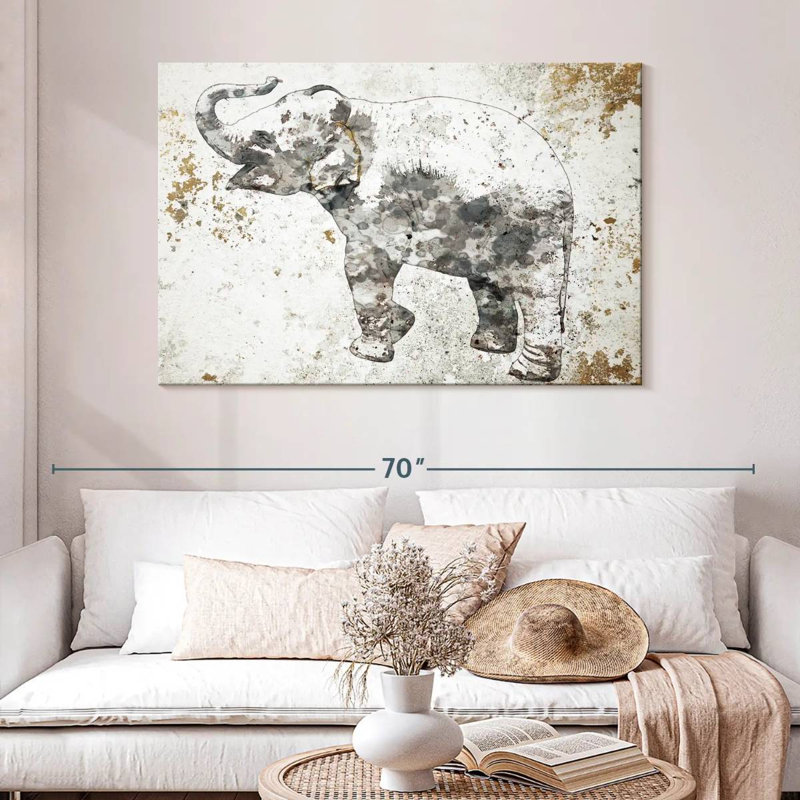 Bébé éléphant Brampt trompette, H 32 po x l 48 po