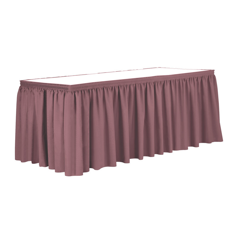 Toile ultime Jupe de table en polyester à plis Shirred - hauteur de bar 42 po, bleu cobalt, L 29 po x P 168 po, Mauve
