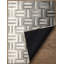 Tapis Abani Rugs Hide HID350A Gris Ivoire à rayures patchwork tissées en vannerie Soriano-249759530