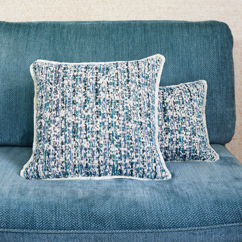 ILLUSION Pillow Cover & Insert, Teal, Rectangle 13"H x 22"W
