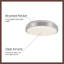 Yanis 12-in Black dimmable LED Flush Mount-932894602