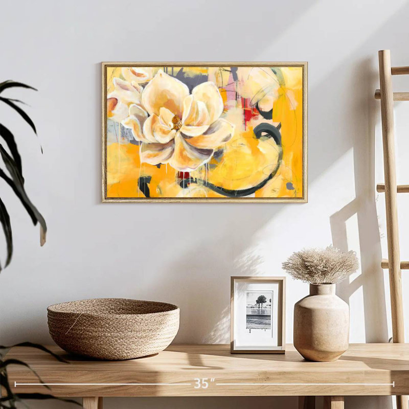 Charme du Sud, 19 po x 13 po, Cadre flottant en bois naturel