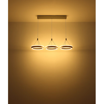 1 - Light Matte Black LED Pendant