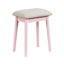 Magnifique meuble-lavabo à finition rose avec miroir et tabouret avec tiroirs de rangement