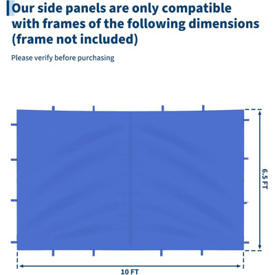 10x10Ft Pop up Canopy Sidewalls, 4 Piece