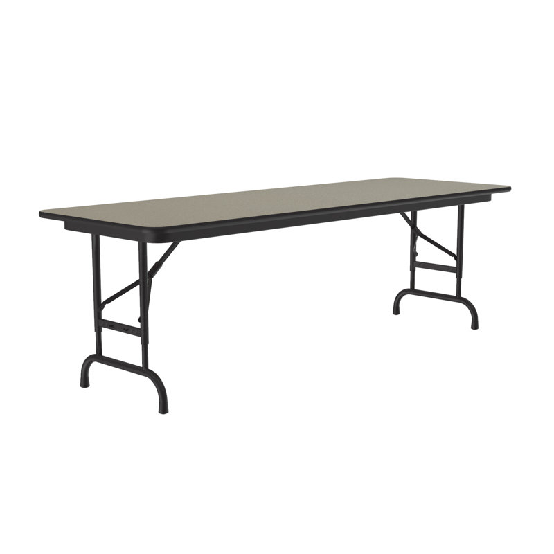 Table pliante rectangulaire réglable, 32" H x 48" L x 24" D, Sable Savannah