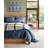 Magnolia Stripe Navy Blanket-102351686