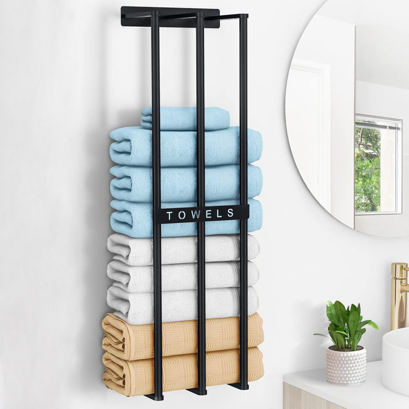 Maighread 1 Wall Towel Rack, Black