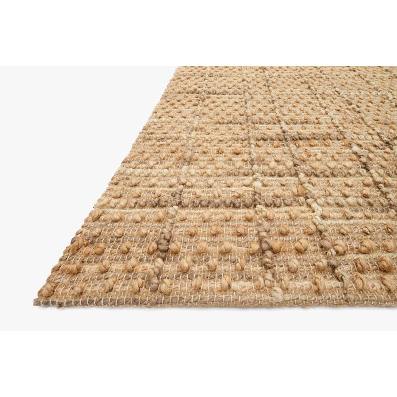 Tapis décoratif brun tissé à la main à motif abstrait pangkal Pinang, Rectangle 2 pi 3 po x 3 pi 9 po