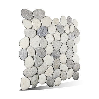 Kansas 12" x 12" Natural Stone Pebbles Mosaic Wall & Floor Tile