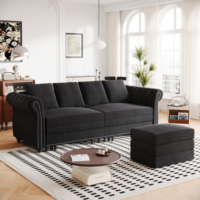 Canapé-lit Chesterfield 90 po