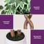 Ficus artificiel bordé de feuilles blanches panachées 5 pi 6 pi 7 pi avec pot à fleurs blanc réaliste pour décoration de bureau-1265027109-1268333253
