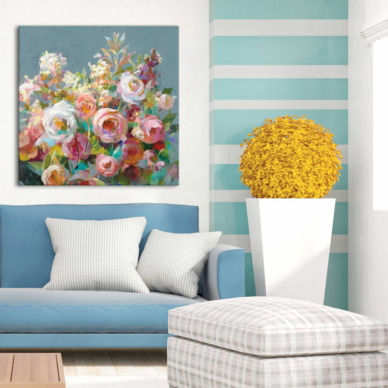 Joy of the Garden Square II - Peinture, Toile tendue, H 24 po x l 24 po x P 1,5 po