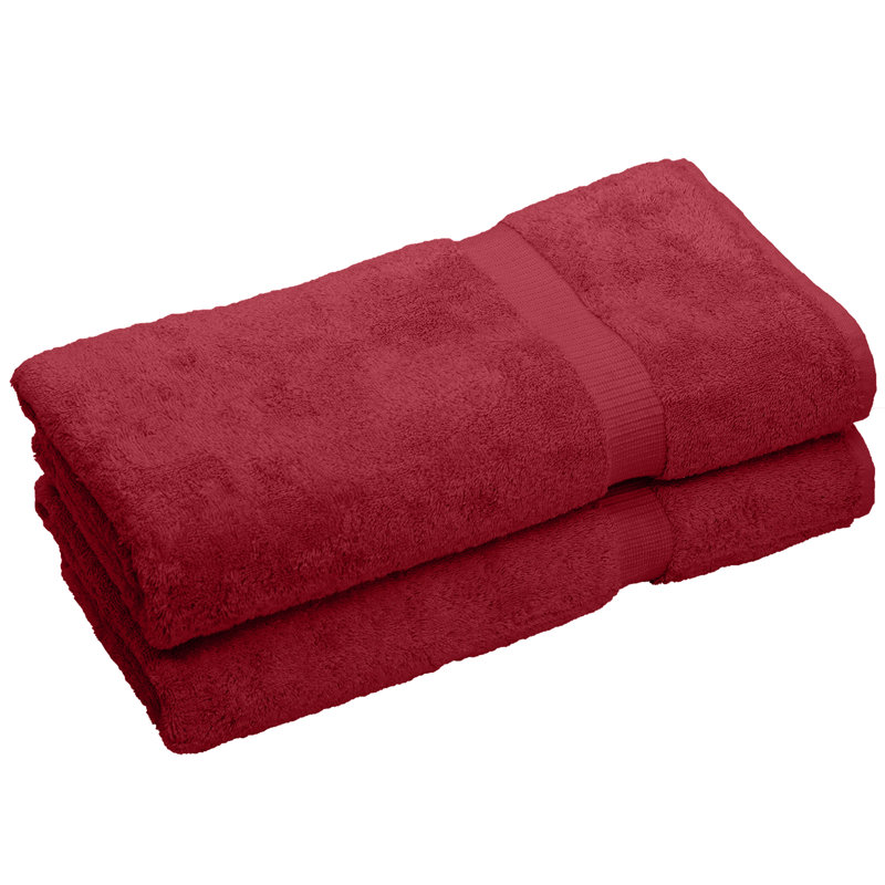 Ensemble de serviettes de bain 100% coton 2 pièces Orchid, Rouge