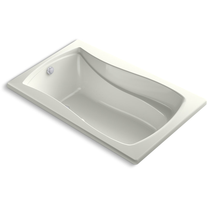 Mariposa 60" x 36" Drop-In Heated Bubblemassage Air Bath, Dune