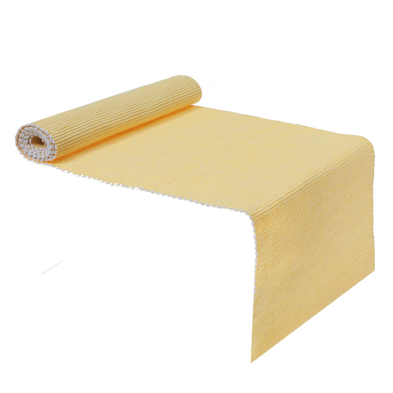 Ih Casadecor Geometric Cotton Table Runner, Butter