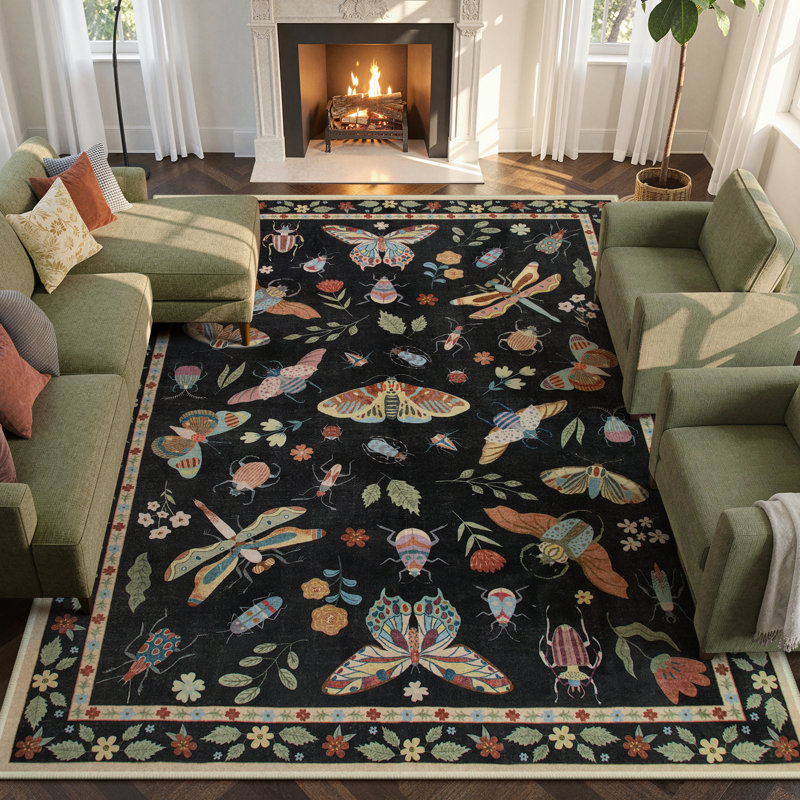 Tapis lavable pour animaux et insectes Goldene, Rectangle 9 pi x 12 pi
