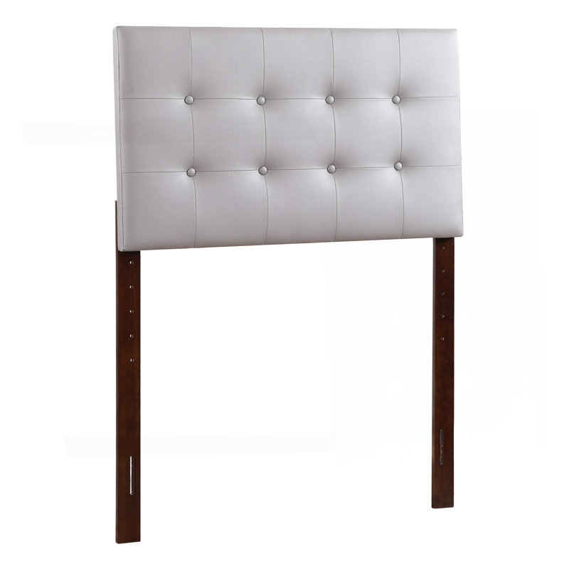 Tête de lit tapissier élégante pour chambre à coucher, Gris clair, Lit simple