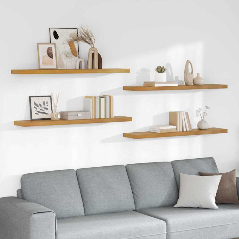 Floating Shelf, 4cm H x 120cm W x 23.5cm D, Beige