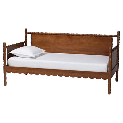 Baxton Studio Raye Bobbin Wood Daybed, Twin