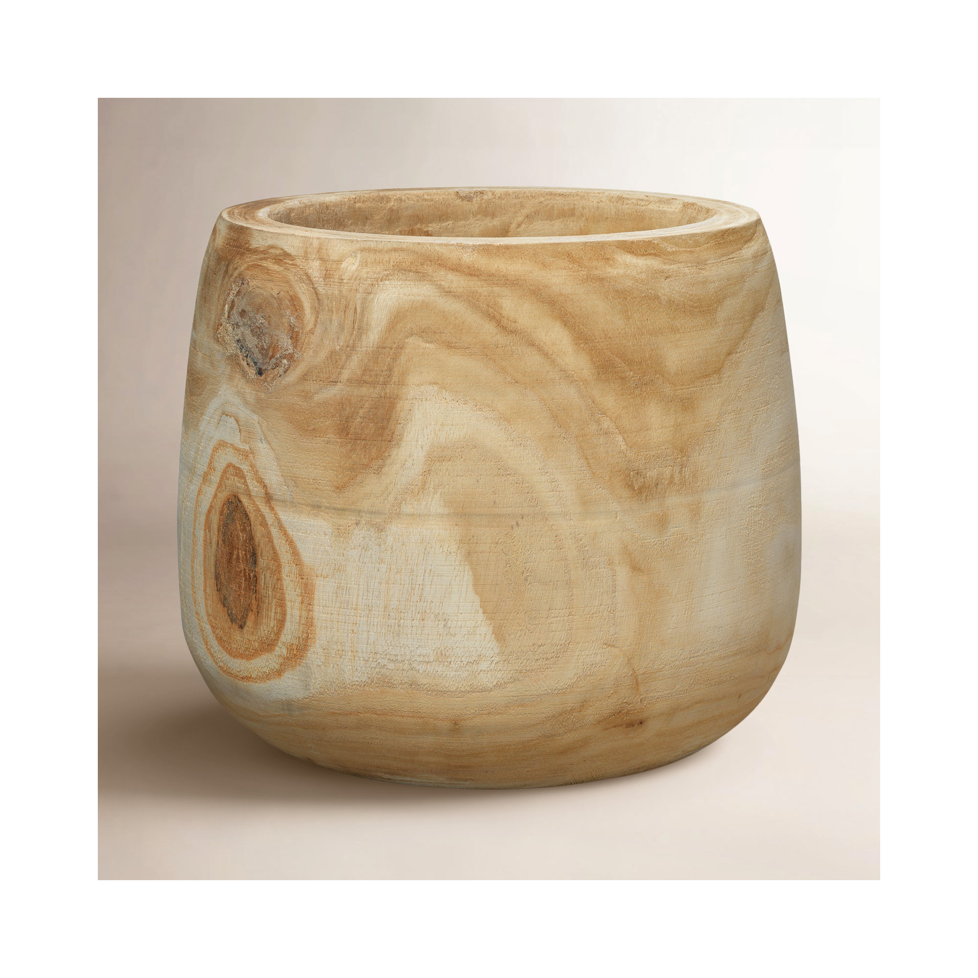 Jaspen 12'' Handmade Wood Table Vase