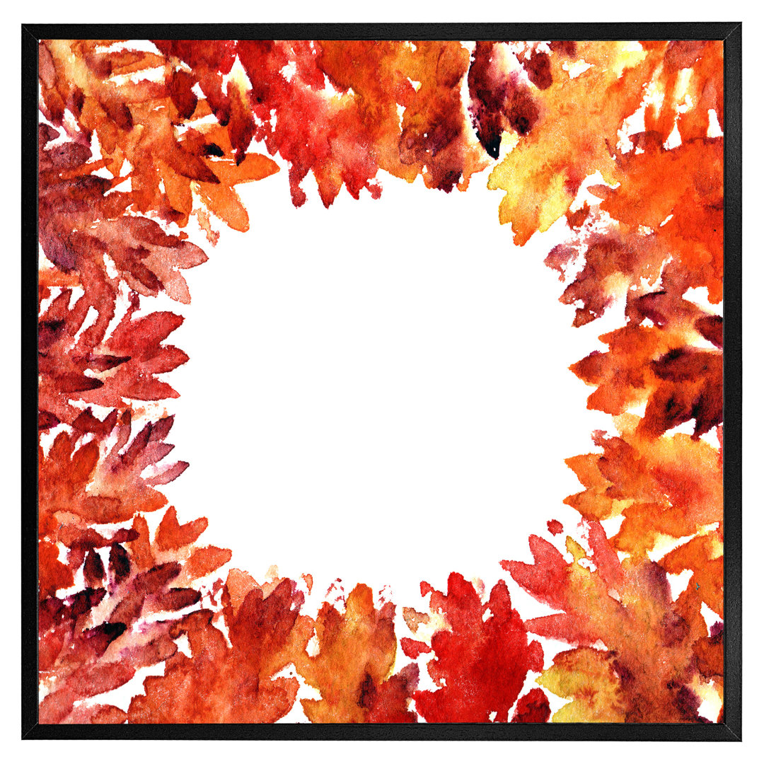 Artana Circled Autumn Leaves - Single Picture Frame Art Prints