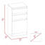Commode 2 tiroirs Cassel noyer foncé