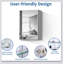 Armoire à pharmacie 15 po x 26 po avec miroir réglable et fixation murale en aluminium pour salle de bain-1325826252