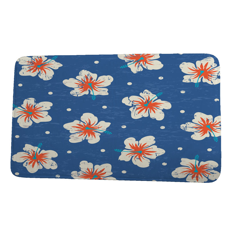 Tapis de bain Givens, l 24 po x L 17 po, Bleu