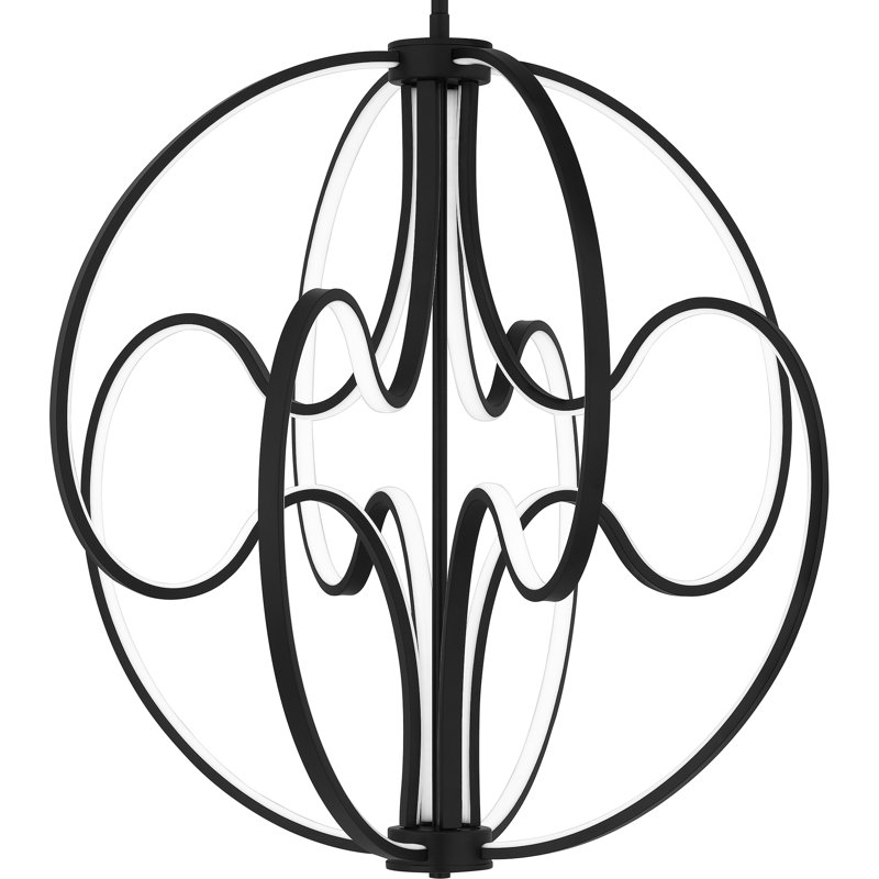 Stamatoula 1 - Light LED Geometric Pendant, Matte Black
