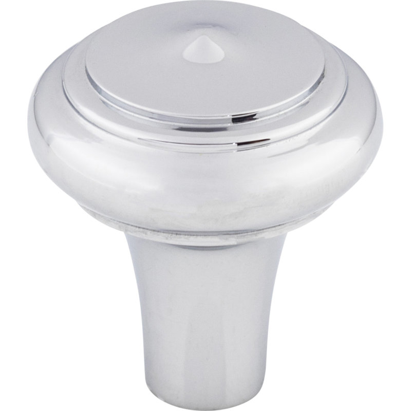 Aspen II Peak 1" Diameter Round Knob, Polished Chrome, 1 1/4" Knob Diameter