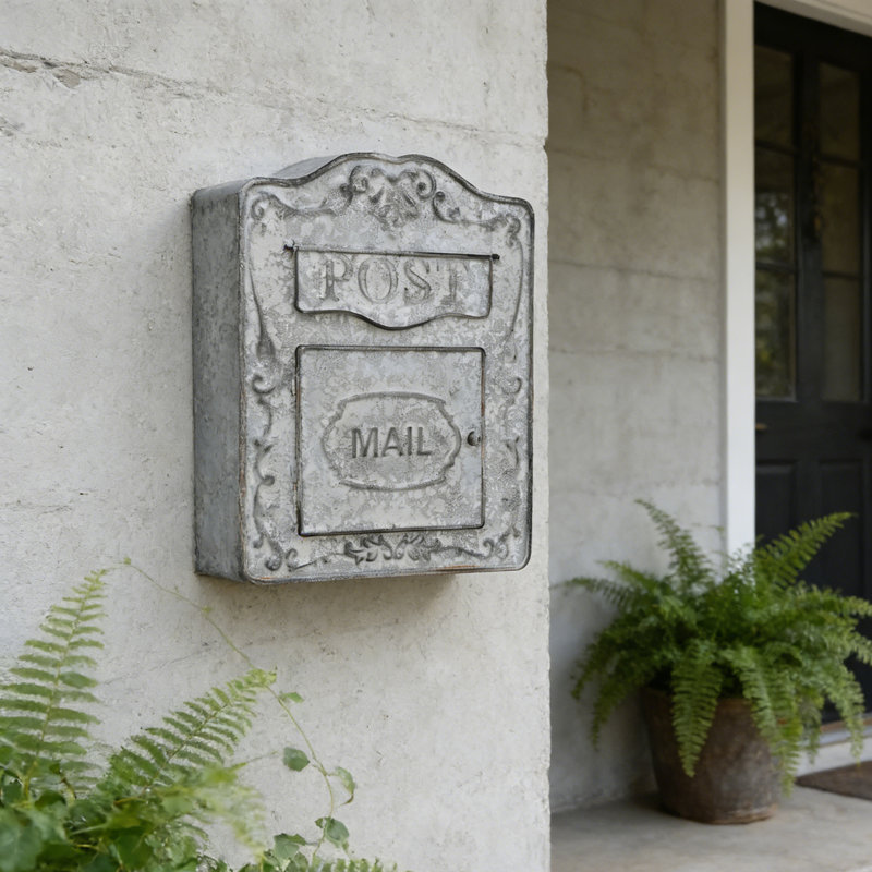 Boîte aux lettres murale rétro, boîte aux lettres d'extérieur, rustique pour maison de campagne