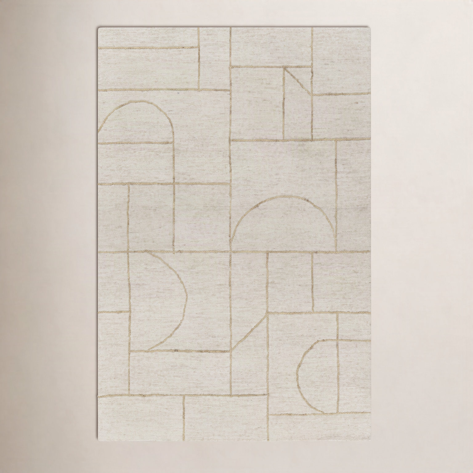 Caelob Hand-Woven Geometric Rug, Rectangle 8' x 10'