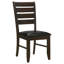  Chaises de salle à manger avec dossier à lattes brun Cappuccino, ensemble de 2 à 40,25 po